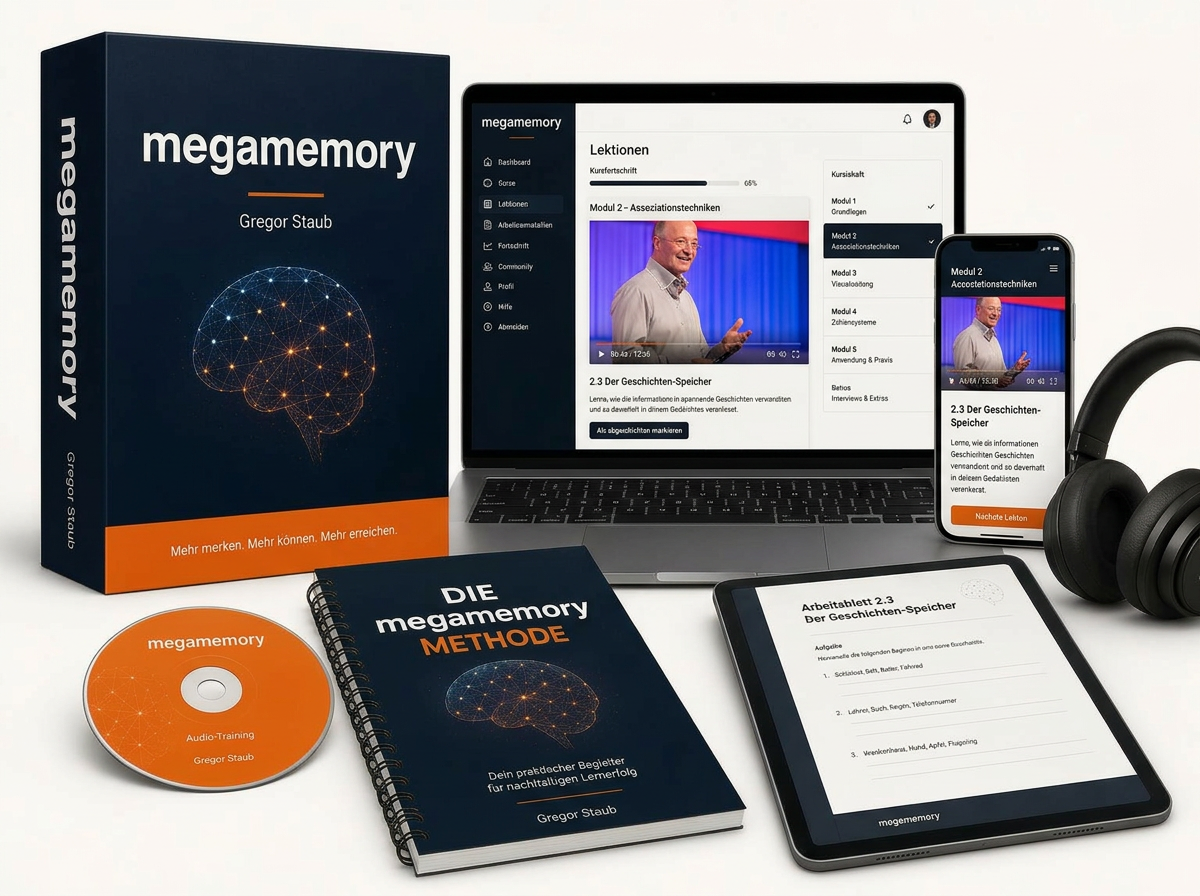 megamemory Kurs Mockup